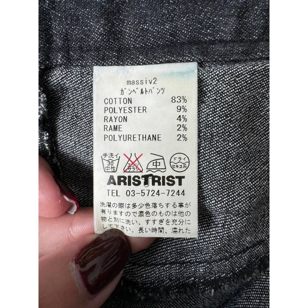 Aristrist Massiv2 Men's Pants Denim Black Size L Japan